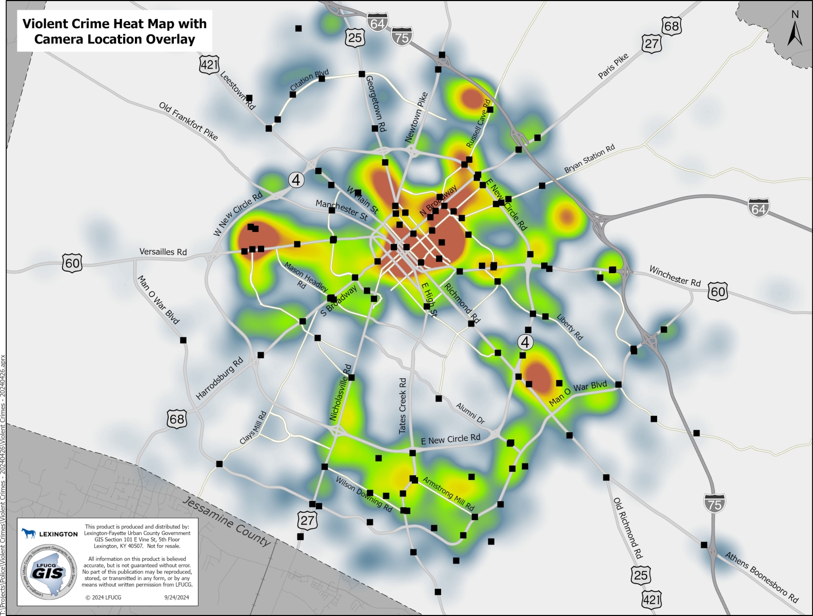 Violent Crime Camera Heat Map 240924